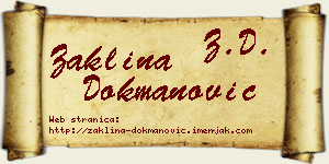 Žaklina Dokmanović vizit kartica